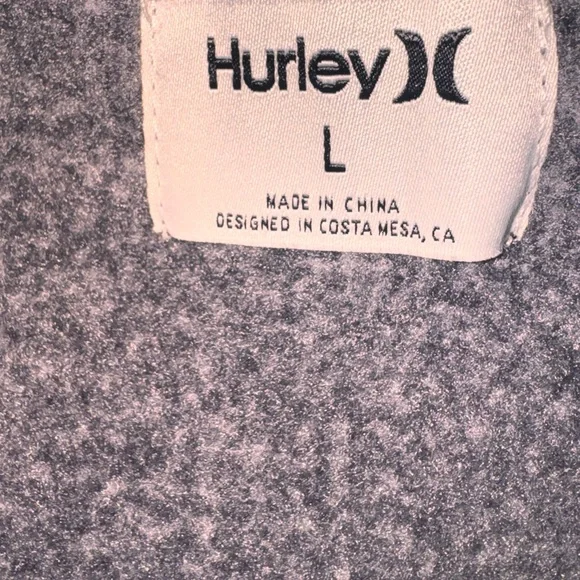 Hurley Women's Charcoal Hoodie with Pink Accents - Picture 2 of 6